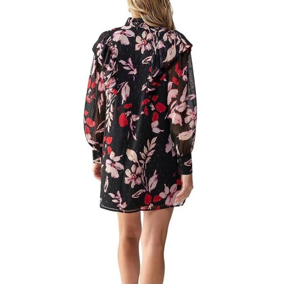 NWT Sanctuary Twice As Cute Womens Metallic Mini Babydoll Dress - Picture 3 of 8